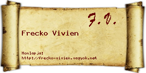 Frecko Vivien névjegykártya